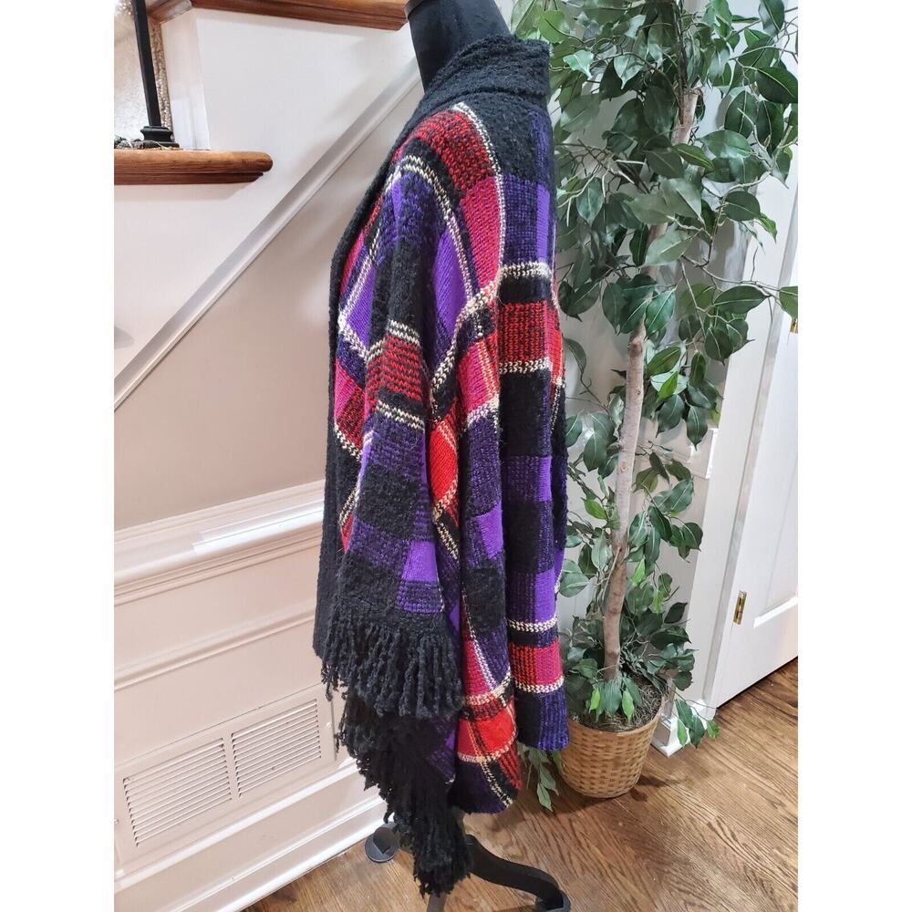 Lauren Ralph Lauren Women's Multi Plaid Acrylic Open Front Cardigan Sweater Sz L - Picture 5 of 15